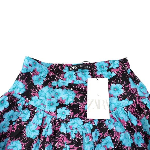Zara NWT Retro Bubble Floral Mini Skirt XS - Picture 6 of 9